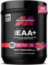 MuscleTech Platinum Essential Aminosyrer tillæg med elektrolytter, Frugtpunch - Pre- Workout Powder for Energy, Muscle Growth & Strength Builder - EAA kompleks for mænd og kvinder - 30 Servering