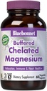 Bluebonnet Nutrition Albion Buffered Chelated Magnesium 200 mg, Magnesium Oxide, Stress Relief, Vegan, Non GMO, Gluten Free, Soy Free, Milk Free, Kosher, 60 Vegetabilske kapsler, 1 Måned Supply