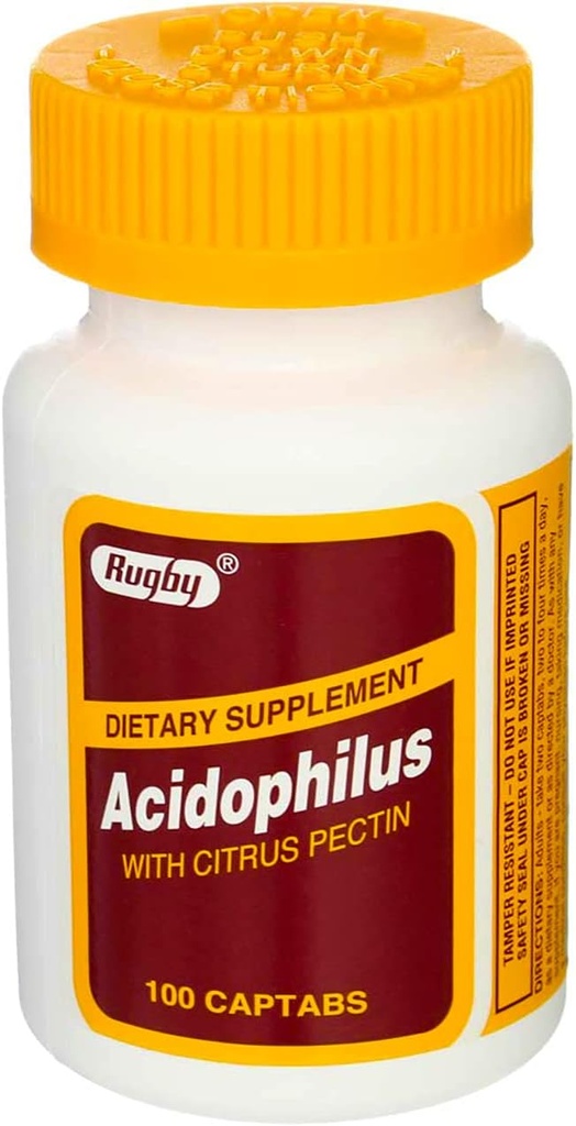 Rugby Acidophilus Extra Strength w / L- sporogenes 100 Captabs by Rugby