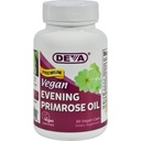 Deva Vegan Evening Primrose Oil - Uraffineret - Cold Pressed - Gluten Free - 90 Vegan Kapsler (pakke med 2)