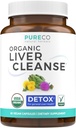 Organisk lever rense Detox & Reparation (Vegan, Non- GMO) Mælk Thistle Extract (80% Silymarin), Mælkebøtte Root, Artiskok Leaf, Gul Dock - Lever sundhed Support - 60 kapsler (ingen piller)