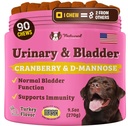 Natural Dog Company Urinary & Bstige supplement til hunde - Cranberry & D- Mannose Soft Chews med Marshmallow Root & Astragalus - Understøtter Urinary Tract Sundhed, Bstige funktion & Normal Urin Flow