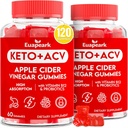 Apple Cider Vincious Gummies, Keto ACV Gummies med Probiotika, Vitamin B12 & Keto Support, 2000 mg ACV med mor til fordøjelse, Metabolisme, Cleanse & Detox Diet, Vegan, Low Sugar, 120 Counts