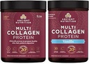Ancient Nutrition Multi Collagen Protein Powder, Unflavored, 60 Servere + Multi Collagen Protein Powder, Vanilla, 45 Servere