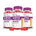 Justified Laboratories (3 Pack Fast Ripped Keto ACV Gummies Extreme 2000MG Fast Ripped Keto Gummies Apple Cider Vinticaria Formuleret med Pomegranate Beet Juice Powder B12 Vegan Non GMO 180 Gummys