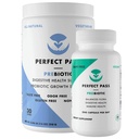 PERFEKT PASS Prebiotika og probiotika til fordøjelsessygdomme, kapsler og pulver supplement Bundle til voksne, naturlige Bacillus Strops med PHGG til Gut og fordøjelsesbesvær