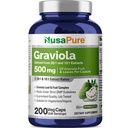 NusaPure Graviola Capsules, 500 mg, 200 Veg Capsules (Non-GMO, Vegan)