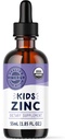Virergy Kids Organic Liquid Zink Sulfate - Til børn og unge 1-18 år gamle, Fast- Absorbing immunforsvar * - fremmer sunde knogler, hår & hud. USDA Organic, Kosher, Vegan, Non- GMO - 55 ml