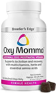 Breeder 's Edge Oxy Mor Soft Chews, Postnatal Vitamin supplement til Lactating Hunde og katte, Understøtter inddrivelse, Hormoner, og næste graviditet - for små hunde & katte, 40kt Soft Chews