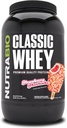 NutraBio Classic Whey Protein Powder Supplement - 25 g protein Per Scoop - Full- Spectrum Aminosyreprofil med ingen Fillers, Kunstige Farver, eller Preservatives - Jordbær Marie, 2 Punds