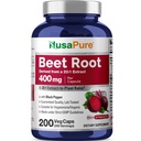 NusaPure Organic Beet Root, 400 mg, 200 Veg Capsules (Vegan, Non-GMO)