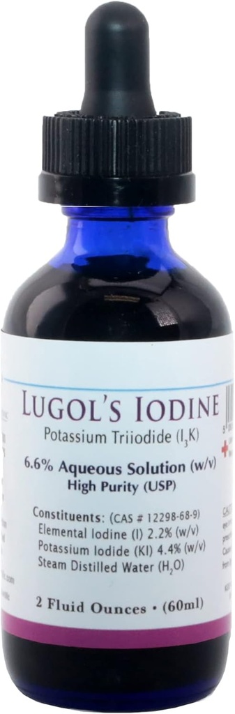 Lugols jod (kaliumtriiodid 6, 6%) USP 2 Oz