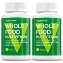 Vegansk hel mad Multivitamin til mænd, Methyleret Multivitamin til mænd og kvinder, Økologisk Frugt og Veggier Supplement, Herb & Mushroom Blend, Plant Omegas, Alle naturlige, non-GMO, 180 Greve