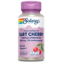 SOLARAY Triple Strength Tart Cherry Extract - Tart Cherry Kapsler med antioxidanter og Antocyaniner til Urisyre Levels Support - Vegan, 60- Day Garanti - 45 Servere, 90 VegCaps