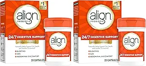 Justér probiotika, Probiotisk supplement til daglig fordøjelse, 28 kapsler, # 1 Anbefalet probiotisk af Gastroenterologer (Packaging May Vary) (pakke af 2)