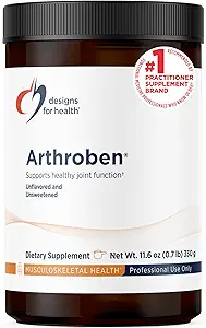 Design for sundhed Arthroben Unflavored / Usødet - Collagen Peptider Powder + Botanicals til at hjælpe med at understøtte sunde Joints - Peptider Drink Mix, Non- GMO (30 Servere / 330g)
