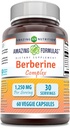 Amazing Formulas Berberine with Bitter Melon & Banaba Extract Complex | 1250 Mg Per Serving | Veggie Capsules | Non-GMO | Gluten-Free | Made in USA (60 Count | 1 Pack)