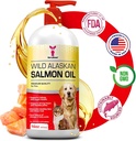 SavvyBeast Wild Alaska Salmon Oil for Dogs, Cats & Ferrets - Omega-3 Fish Oil Pet Supplement med EPA & DHA - Understøtter hud, Coat, Joints, Heart, Brain, Itch Relief & Immunet - Uduftende - 16 oz