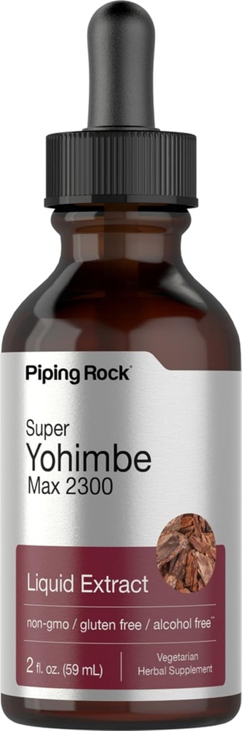 Super Yohimbe Max Liquid Extract Alkohol Free, 2300 mg, 2 fl oz (59 ml) Dropper Flaske