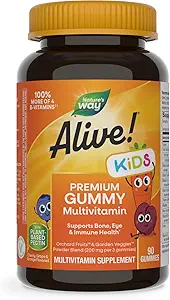 Naturen er i live! Børns Premium Gummy Multivitamin, Gluten Free, Lavet med Pectin, 90 Gummies