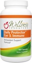 Wellness Resources Daily Protector Eye & Immun- Lutein, Lycopene, Zeaxanthin, Cryptoxanthin, Bilberry og mere til øje, immunforsvar og hud sundhed (180 kapsler)