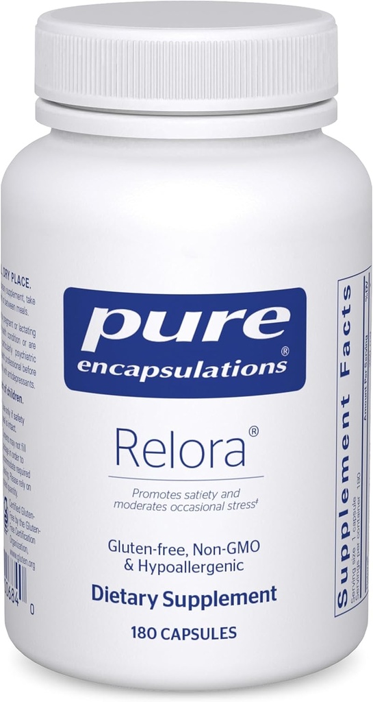 Pure indkapslinger Relora Note 124; Hypoallergen Supplement fremmer sund Cortisol og DHEA produktion og moderater Lejlighedsvis Stress Note 124; 180 Kapsler