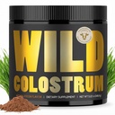 Colostrum Supplement - Græs Fed Pure Bovine Colostrum Powder - 2000mg & 400mg IgG (calostro bovino) - Gut, Immunitet, hud, hårstøtte - Sukker fri, Natural Cacao Flavour, 30 Servere
