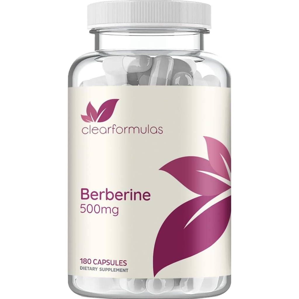 Berberine Supplement 500mg - Lab Testet Berberine 500mg Værdi størrelse - Vegan Non- GMO Made in The US & Gluten Free (6 Months Supply)