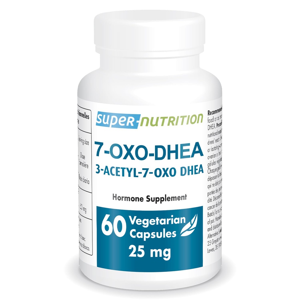 Supersmart 7- OXO DHEA 25mg - Advanced DHEA Metabolite Support 124; Non- GMO & Gluten Free - 60 vegetariske kapsler