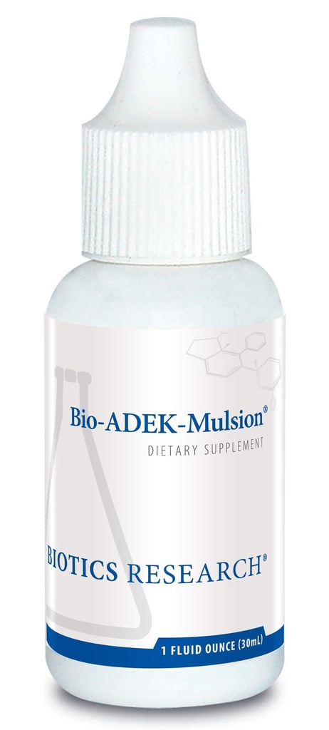 Biotics Research Bio ADEK Mulsion - emulgeret formel, Forbedret biotilgængelighed, Understøtter sund immunrespons, Knoglesundhed, Eye Health, Kardiovaskulær sundhed, 1 fl oz