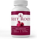 Pure Original Ingredienser Beet Root, (100 kapsler) Altid Pure, Ingen tilsætningsstoffer eller Fillers, Lab Verified