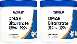 Nutricost Pure DMAE- bitartrat Powder 100G (2 flasker)