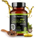 Dr. HERBALIST Castor Oil Capsules - 1600mg per servering, 60 Greve - Non- GMO, Fast- Absorbing, Vegetarisk, Cold- presset, og høj potens - understøtter hud, hår, naturlige laxatives og fordøjelsessygdomme