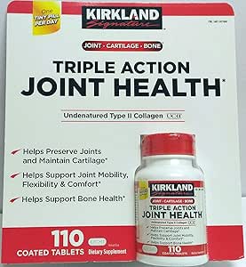 KIRKLAND Triple Action Fælles sundhed Type II Collagen, Bor og HA - 110 Greve