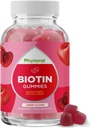 Phytoral Biotin Gummies for hår og negle vækst - Biotin Gummies for hårpleje Yellow Skin Care og Nail - 5000mcg per Serving Skin Nails Vitamin Voksen Skønhed