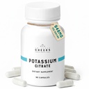 Skål Kalium Citrate Supplement: 124; 316mg Per Capsule; 124; 20% Daglig værdi: 124; Understøtter muskel, nerve & hjerte funktion: 124; Høj Absorption Electrolyte for kalium defekt: 124; 90 Vegan kapsler: