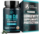 Premium Stem Cell Kosttilskud 1.000mg (120 Caps) Boost Immunitet, Reducere fælles ømhed, Support Natural Anti- Aging & Longevity med Spirulina & Chlorella for Vitality, Celulas Madre Health Formel