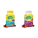 Kulturelle Kids Probiotiske Gummier for Age 2 + - Peach- Orange & blandet Berry Flavors & Daglige Probiotika for Kids + Veggie Fiber Gummies (Age 3 +) - 60 Greve - fordøjelsesbesvær