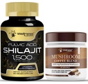 WELLENess LASSRX Shilajit Pure Himalayan Kapsler 15,000mg - Champignon Coffee Blend