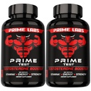 Prime Labs Testosteron supplement til mænd (2-Pack) - Stamina, Endurance, energi, & Styrke - Mænds Testosteron Booster & workout supplement - 120 kapsler