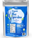 Organic Blue Spirulina Powder Superfood Supplement - 5LB Bulk - Odorless - Vegan, Ikke GMO, Gluten- fri, Dairy- fri, Brilliant Blue Food Farvelægning - Pure Water Extraded