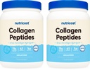 Nutricost Pure Collagen Hydrolysat (Bovin) Powder (2 Pack) - Græs Fed Bovin Collagen, 1LB Per flaske