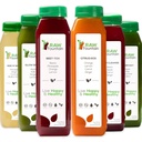 1 dag Juice rense af Raw Fountain, All Natural Raw Detox rense, Juicing for Body Reset, Cold Pressed Juice Fast, Great Way to Jumpstart a Sund Diet 6 Flasker 12oz, 3 Ginger Shots