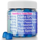 Alpha GPC Huperzine A PhosphatidylSerine L- Theanine Blue Spirulina Bioperine Gummies, Alpha- GPC Huperzine- PhosphatidylSerine L Theanine Supplement, Pulverkapsler Tablets Liquid Supplements Alt