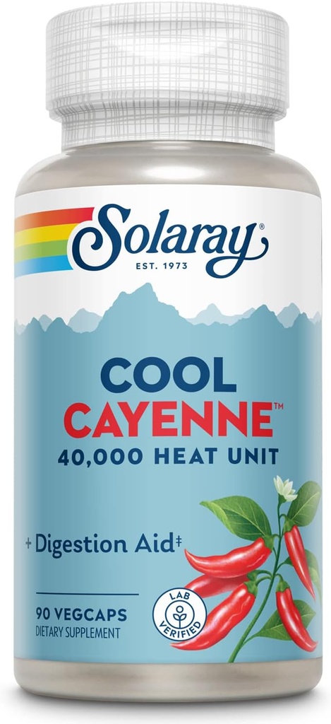Solaray Cool Cayenne, 90 kapsler