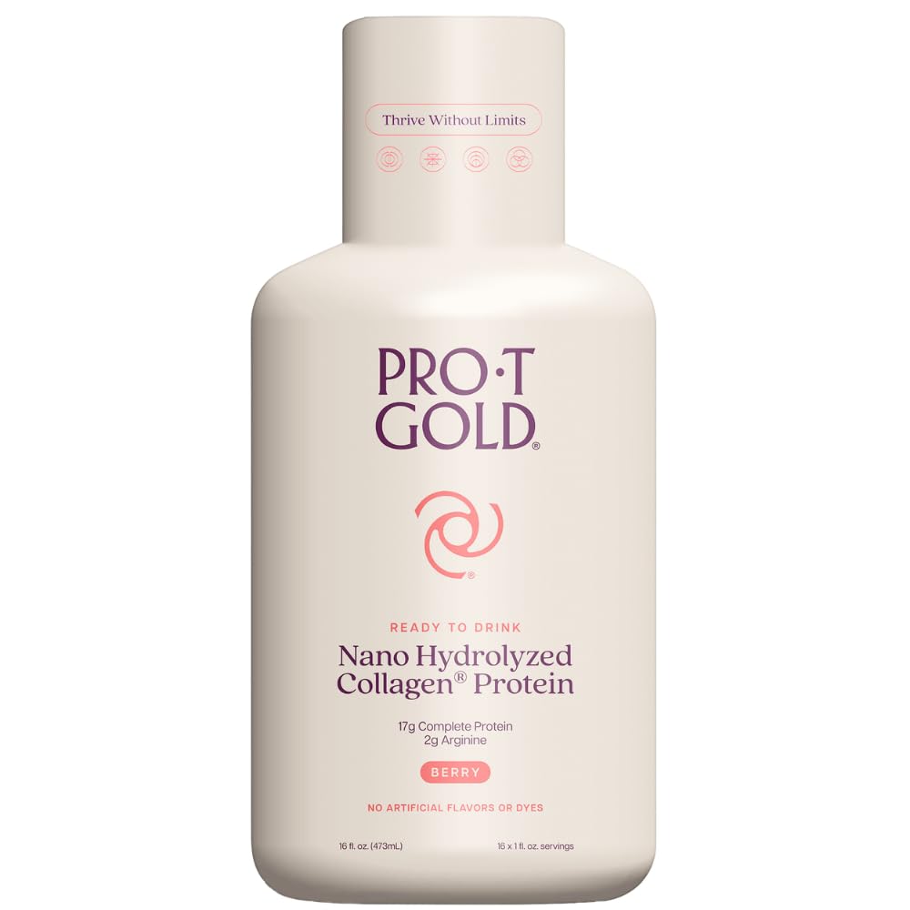 ProT GOLD Berry Sugar Free Liquid Protein Shot - 16oz Anti Aging. Bevist til Boost Immunitet. Formel Trusted af 4.000 + medicinske faciliteter til komplet proteinernæring og Proven 2X hurtigere healing
