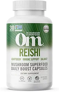 Om MUSHROOM SUPERFOOD Reishi Mushroom Capsules Superfood Supplement, 90 Greve, 30 dage, Organic Adaptogen for Stress Relief og immunforsvar