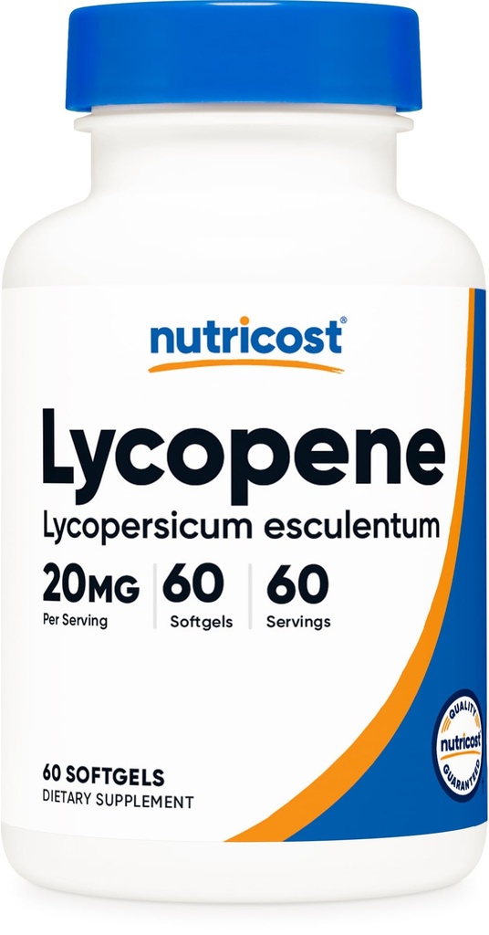 Nutricost Lycopene (20mg) 60 Softgels - Gluten Free, Non- GMO