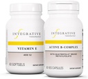 Integrativ terapi Bundle med aktiv B- Complex, 60 kapsler & E-vitamin, 60 Softels - Aktiv B- Complex til at understøtte energi Metabolisme * - E-vitamin til at støtte hjerte sundhed & antioxidant aktivitet *