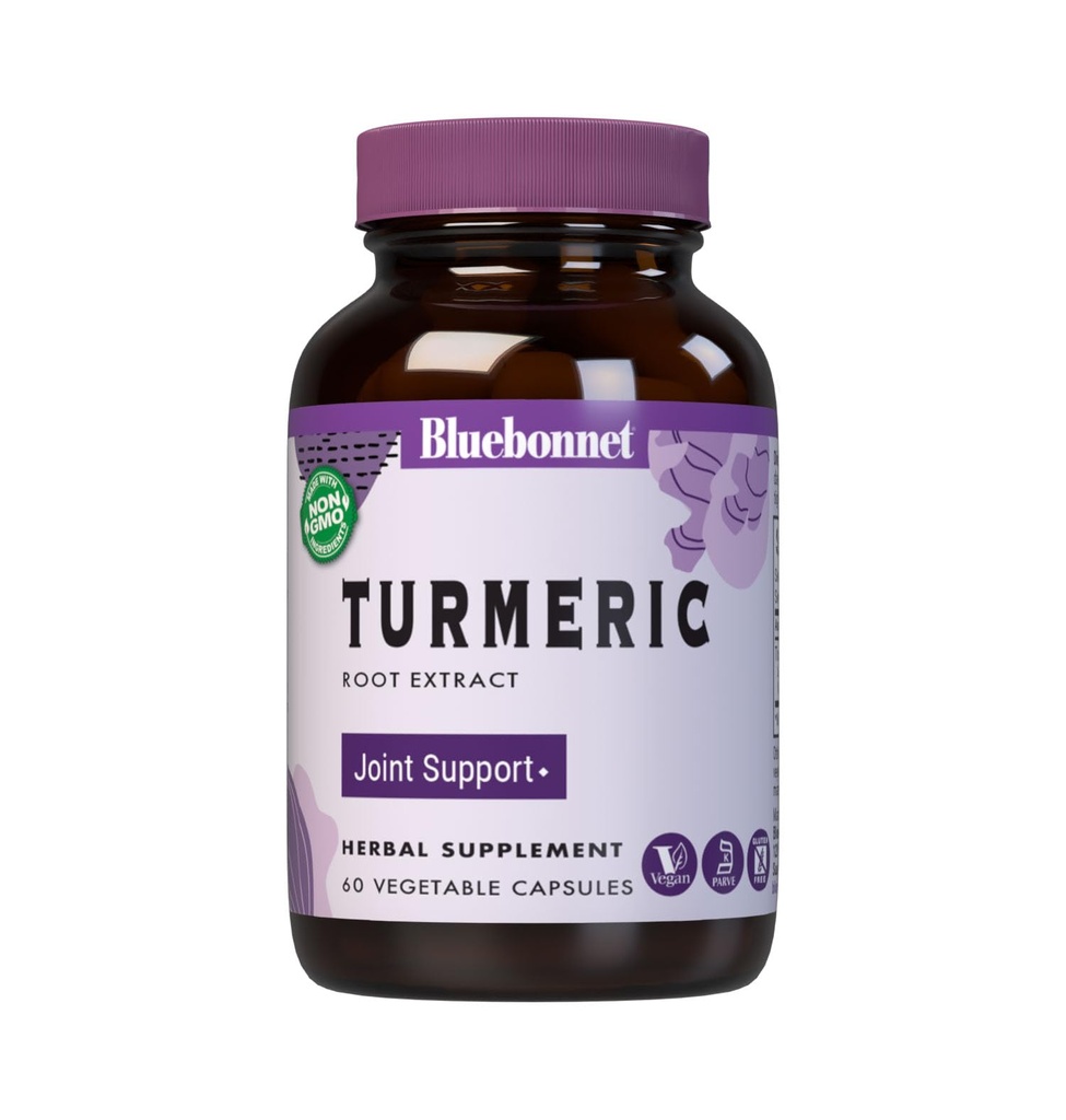 BlueBonnet Gurkemeje Root Extract Supplement, 60 Greve